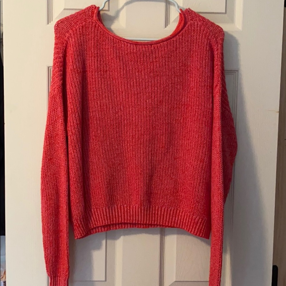 Super cute pink sweater!